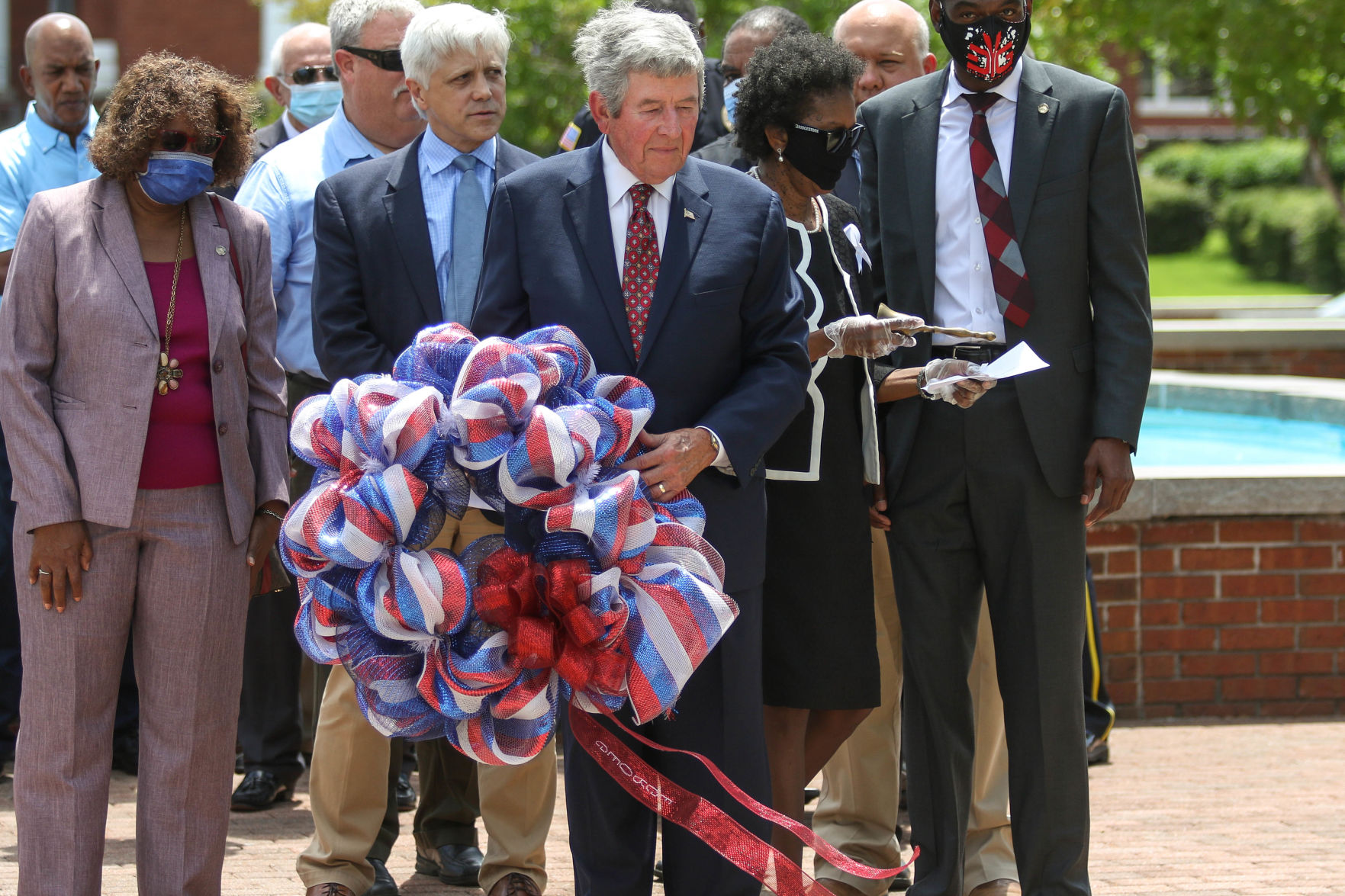 Opelika wreath laying ceremony honoring George Floyd